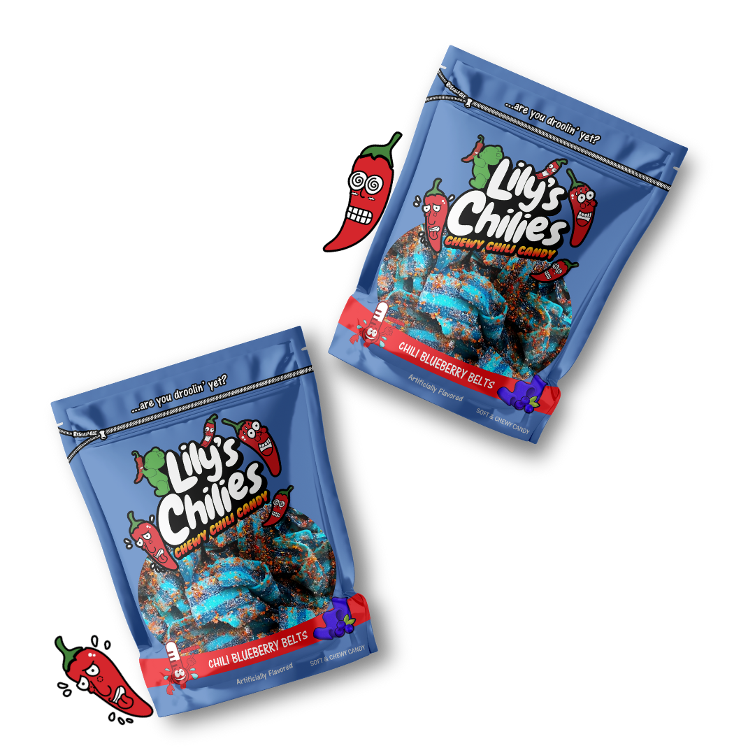 Chili Blueberry Belts - Two 4oz Bags