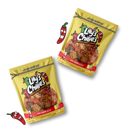 Chili Gummi Bears - Two 4oz Bags