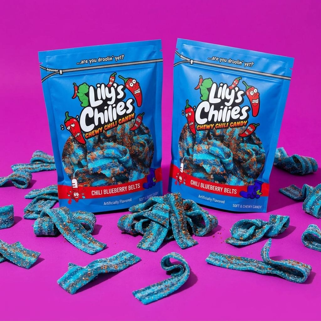Chili Blueberry Belts - Two 4oz Bags