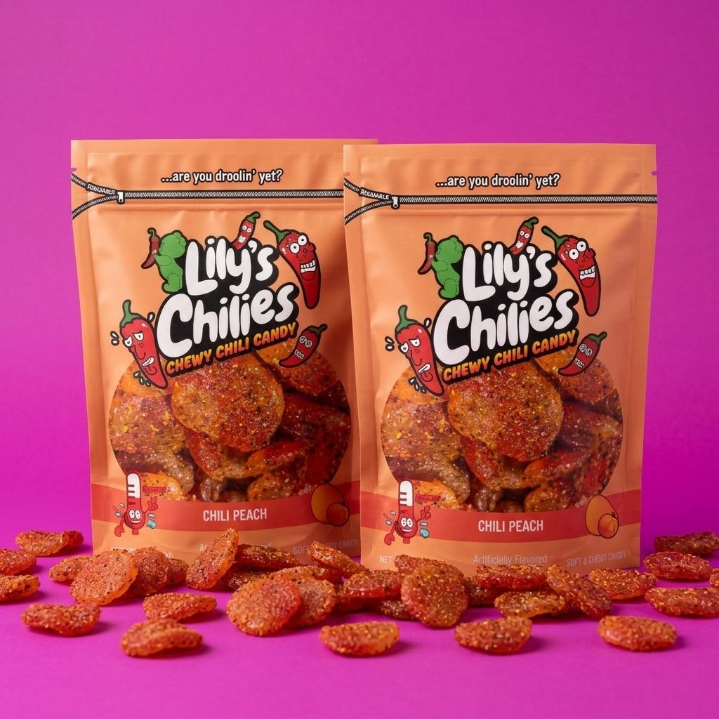 Chili Peach Gummies - Two 4oz Bags