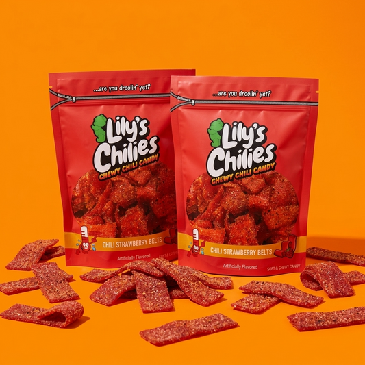 Chili Strawberry Belts - Two 4oz Bags