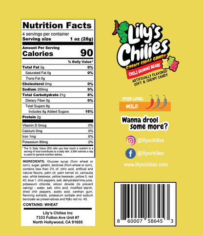 Chili Gummi Bears - Two 4oz Bags