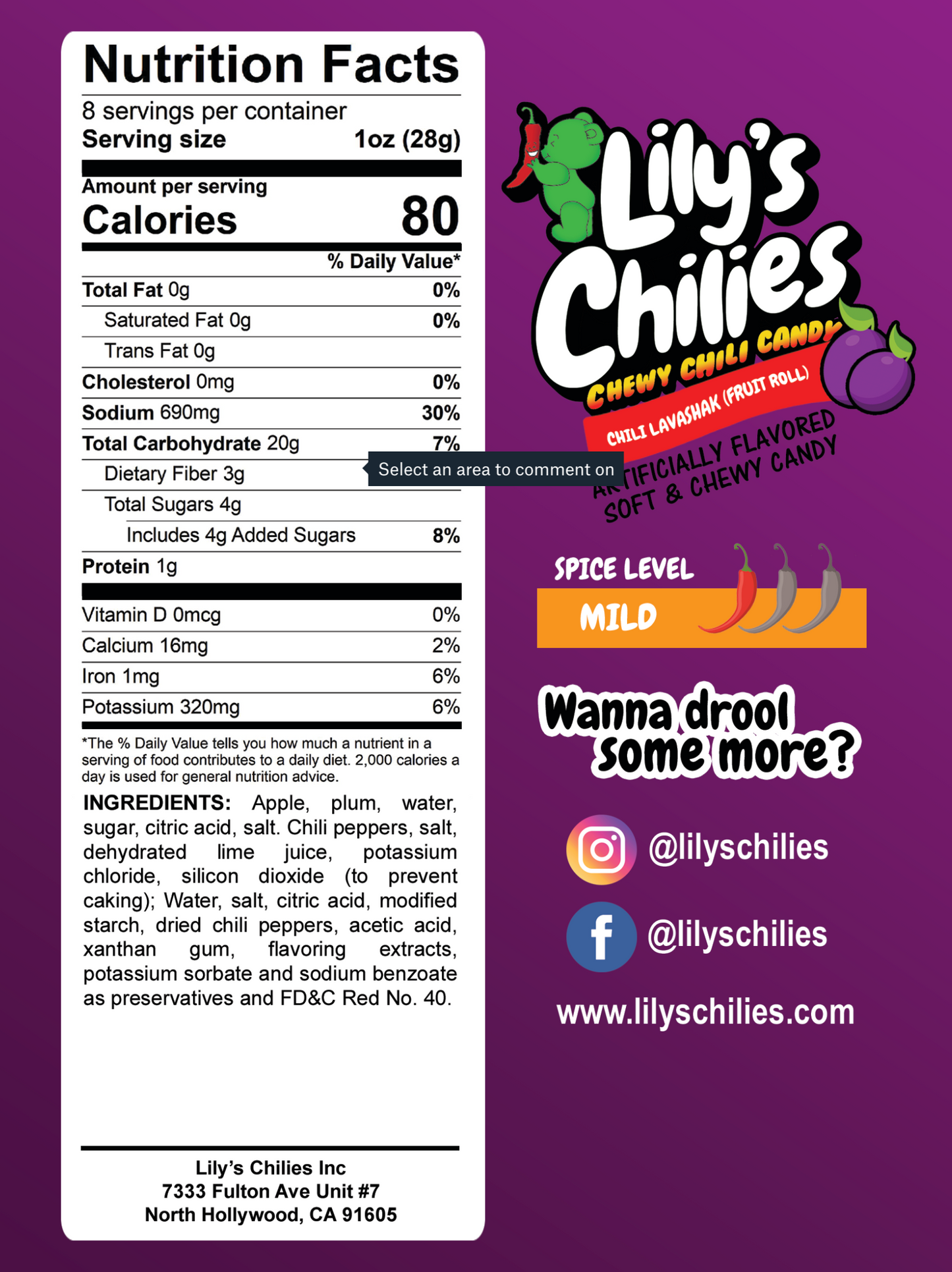 Chili Lavashak - Fruit Roll (8oz)