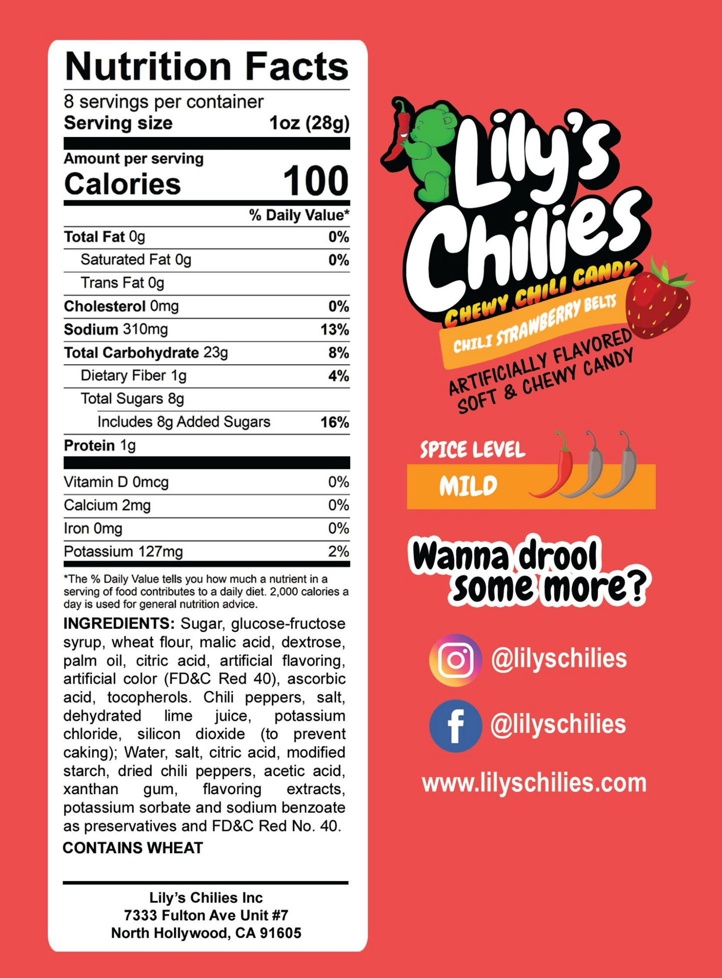JUMBO Chili Strawberry Belts (one bag)